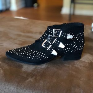 Qupid Black Studded Booties